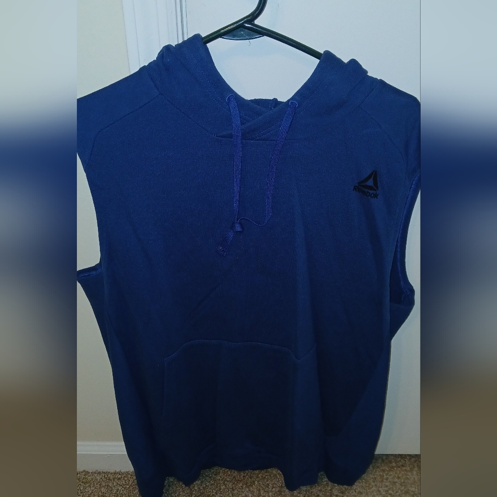 Reebok Blue Sleeveless Hoodie